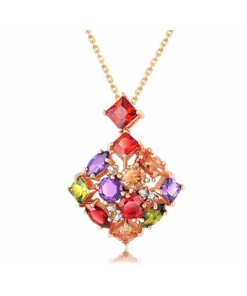 Ornamented  Swiss Cubic Zirconia  Plated Pendant