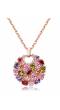 Sparkling Colors Flowerets Swiss Zircon Pendant Necklace