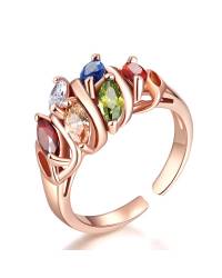 Buy Online Crunchy Fashion Earring Jewelry Multicolor AAA Swiss Zircon Beauteous Ring Jewellery SER0004