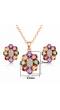 Sparkling Florets Charms Swiss Cubic Zirconia Pendant Set