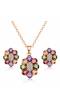 Sparkling Florets Charms Swiss Cubic Zirconia Pendant Set