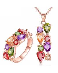 Buy Online Crunchy Fashion Earring Jewelry Bizarre Flecked Swiss Zirconia Glorious Pendant Jewellery SEN0004